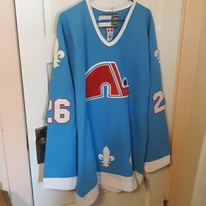 Peter Stastny Quebec Nordiques hockey jersey.